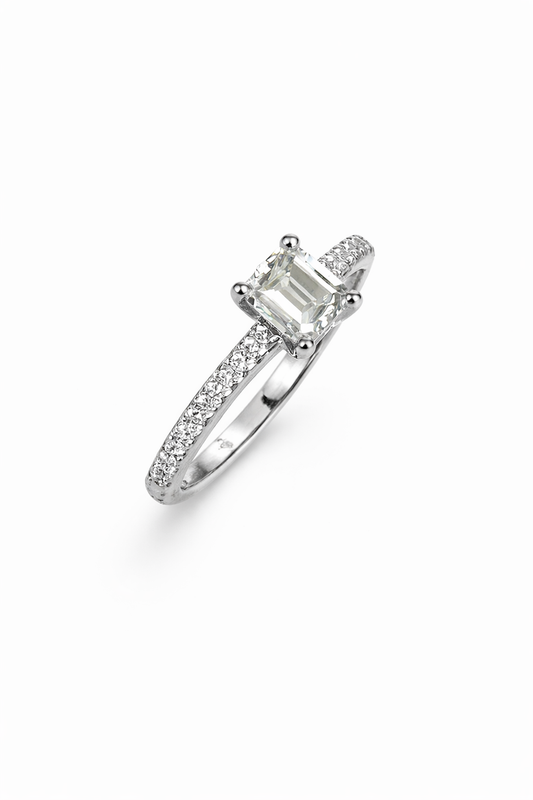 Tiffany & Co. 0.98ct Emerald Diamond Ring H/VS1 GIA Pt900 - MSRP $11,500