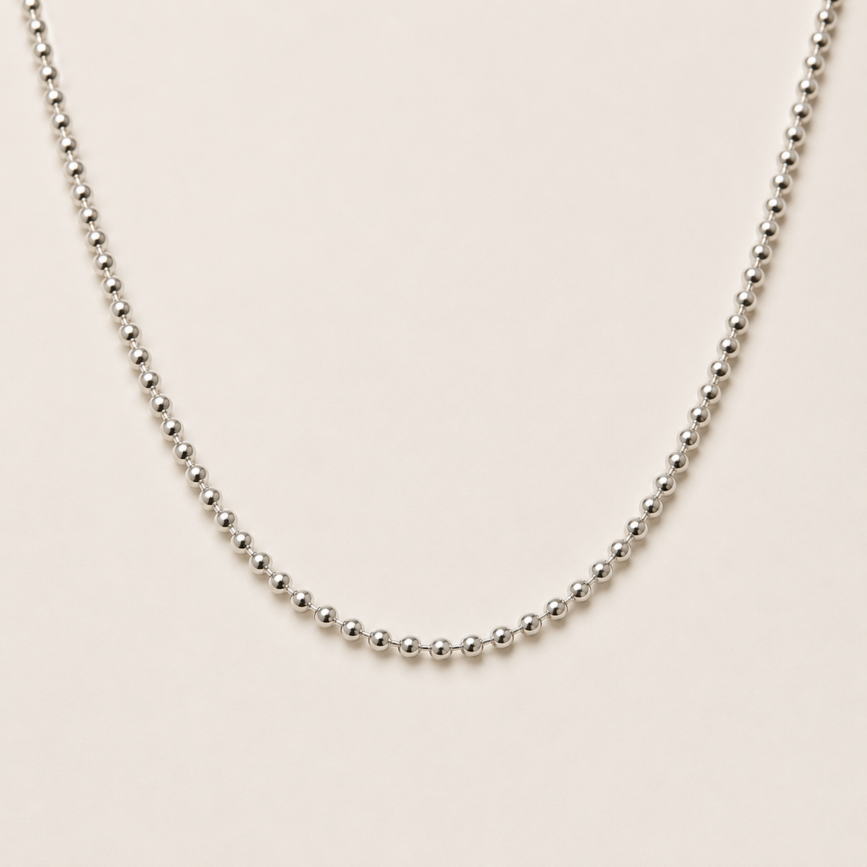 Tiffany & Co Sterling Silver 925 Ball Chain Necklace 18 In Unisex