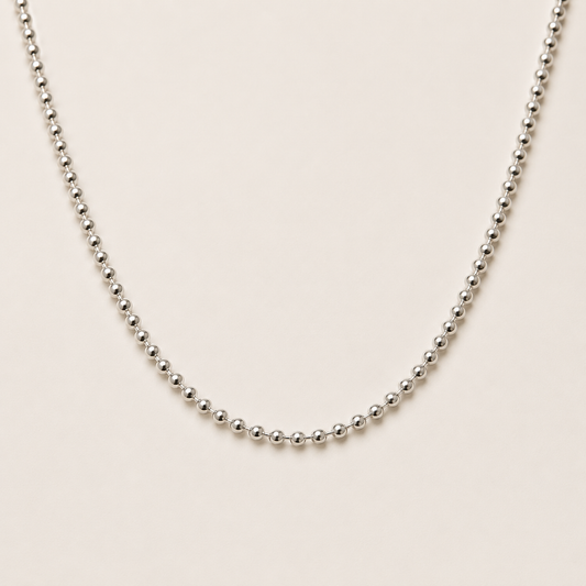 Tiffany & Co Sterling Silver 925 Ball Chain Necklace 18 In Unisex