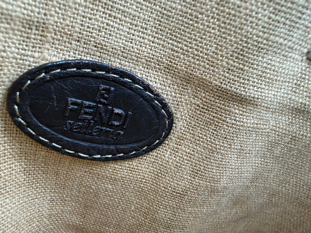 Fendi Tobacco Shopping Tote Bag in Zucca Monogram Brown Canvas YS09