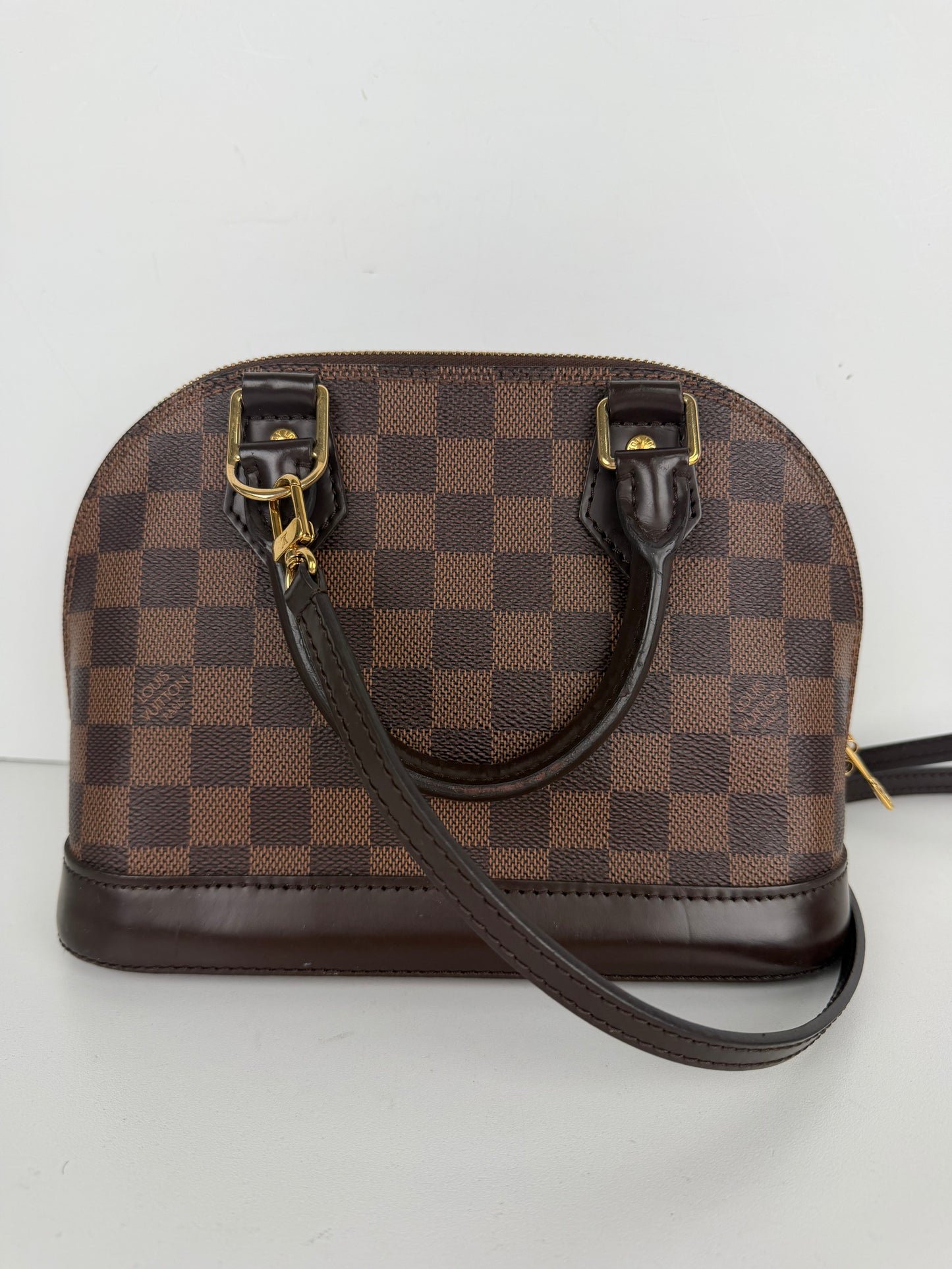 Louis Vuitton Alma BB Bag in Brown Damier Ebene Coated Canvas 2019 S-05