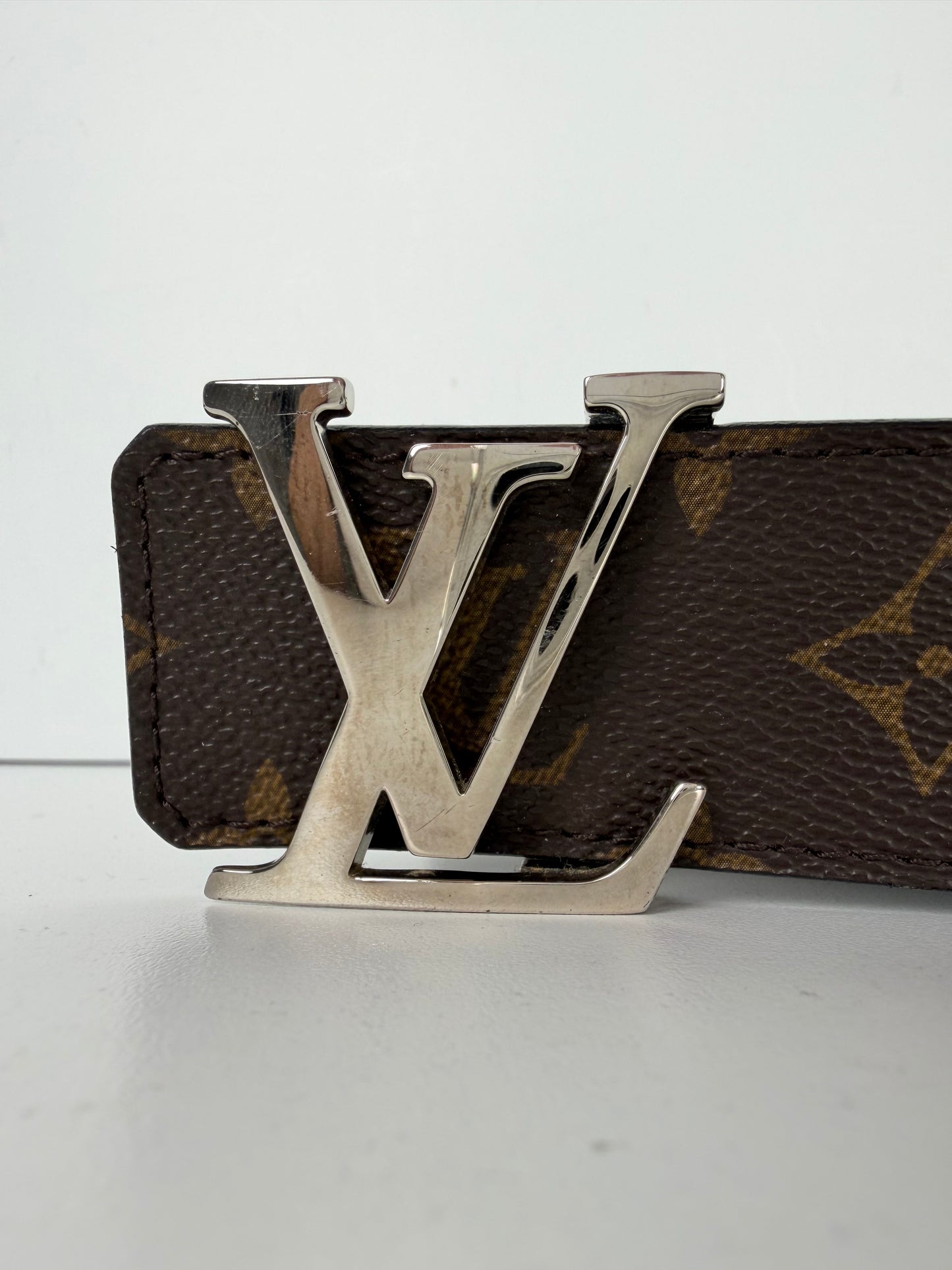 Louis Vuitton Initiales Reversible Belt in Brown Canvas and Leather 2014 90/36