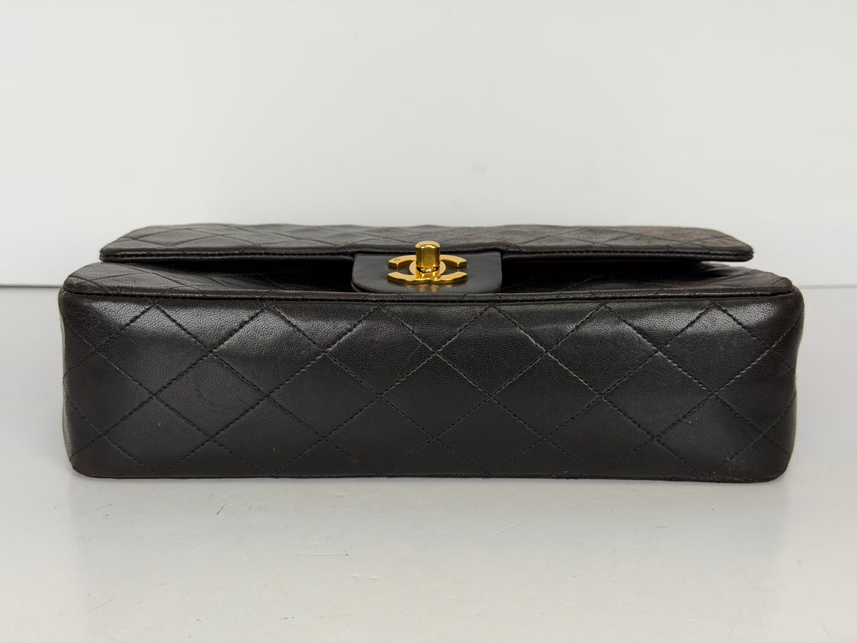 Chanel Classic Double Flap Bag Medium Vintage in Dark Brown Leather 1994-1996 YE-5