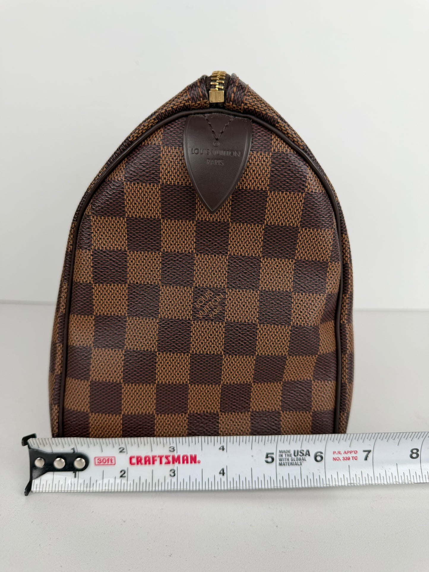 Louis Vuitton Speedy 25 Bag in Damier Ebene Coated Canvas 2019 C-9