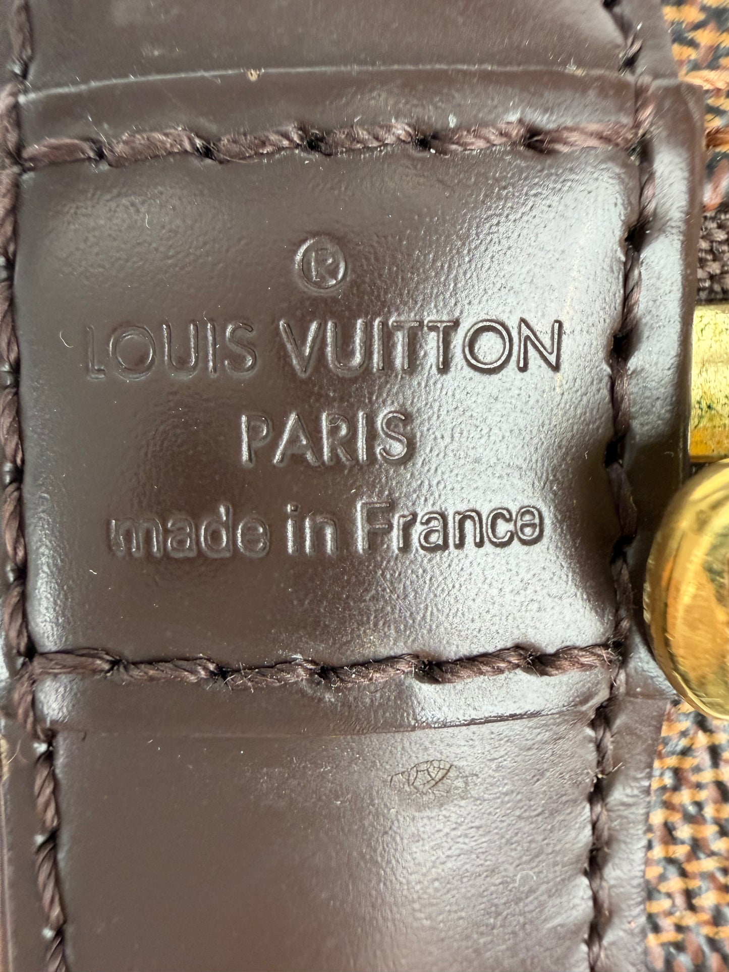 Louis Vuitton Alma BB Handbag in Damier Ebene Coated Canvas with Brown Leather Trim 2017 YS12