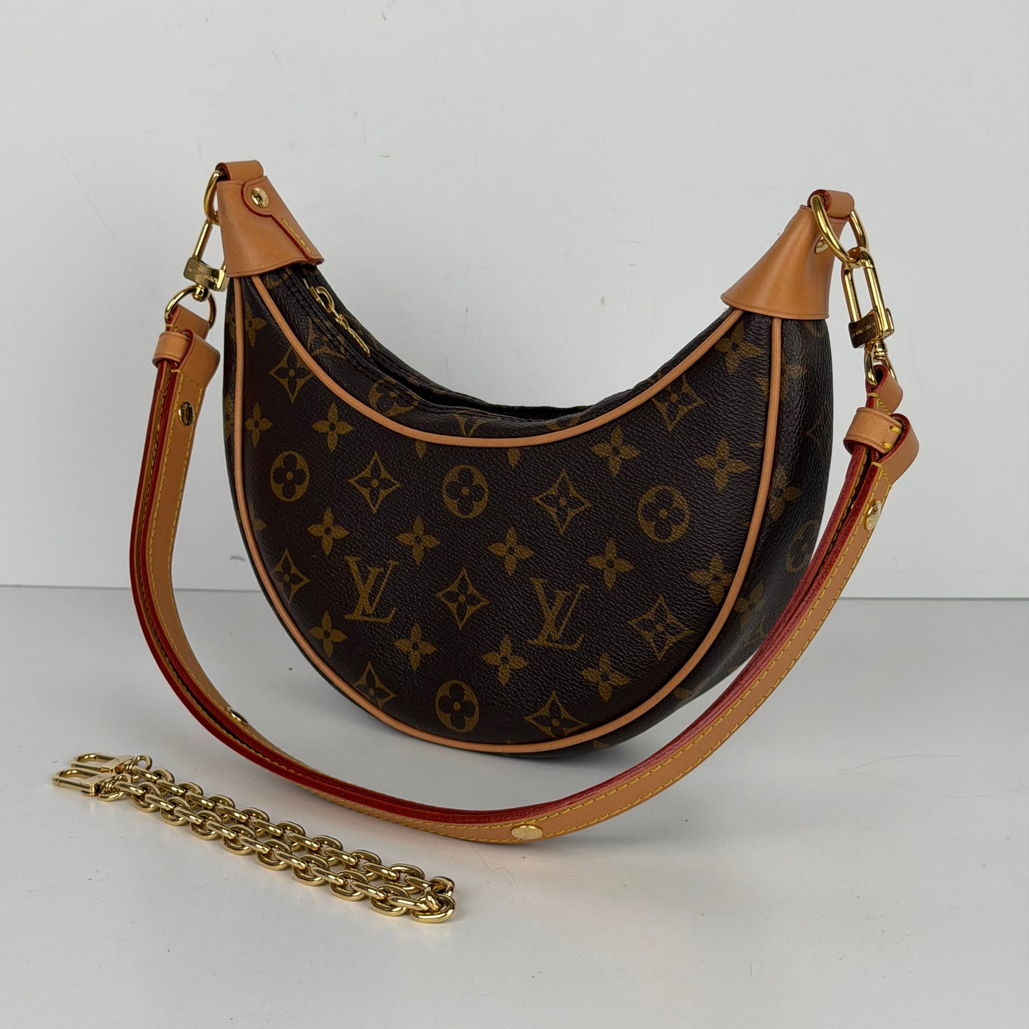 Louis Vuitton Loop Shoulder Bag in Brown LV Monogram Coated Canvas NFC YE-1