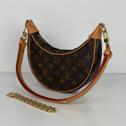 Louis Vuitton Loop Shoulder Bag in Brown LV Monogram Coated Canvas NFC YE-1