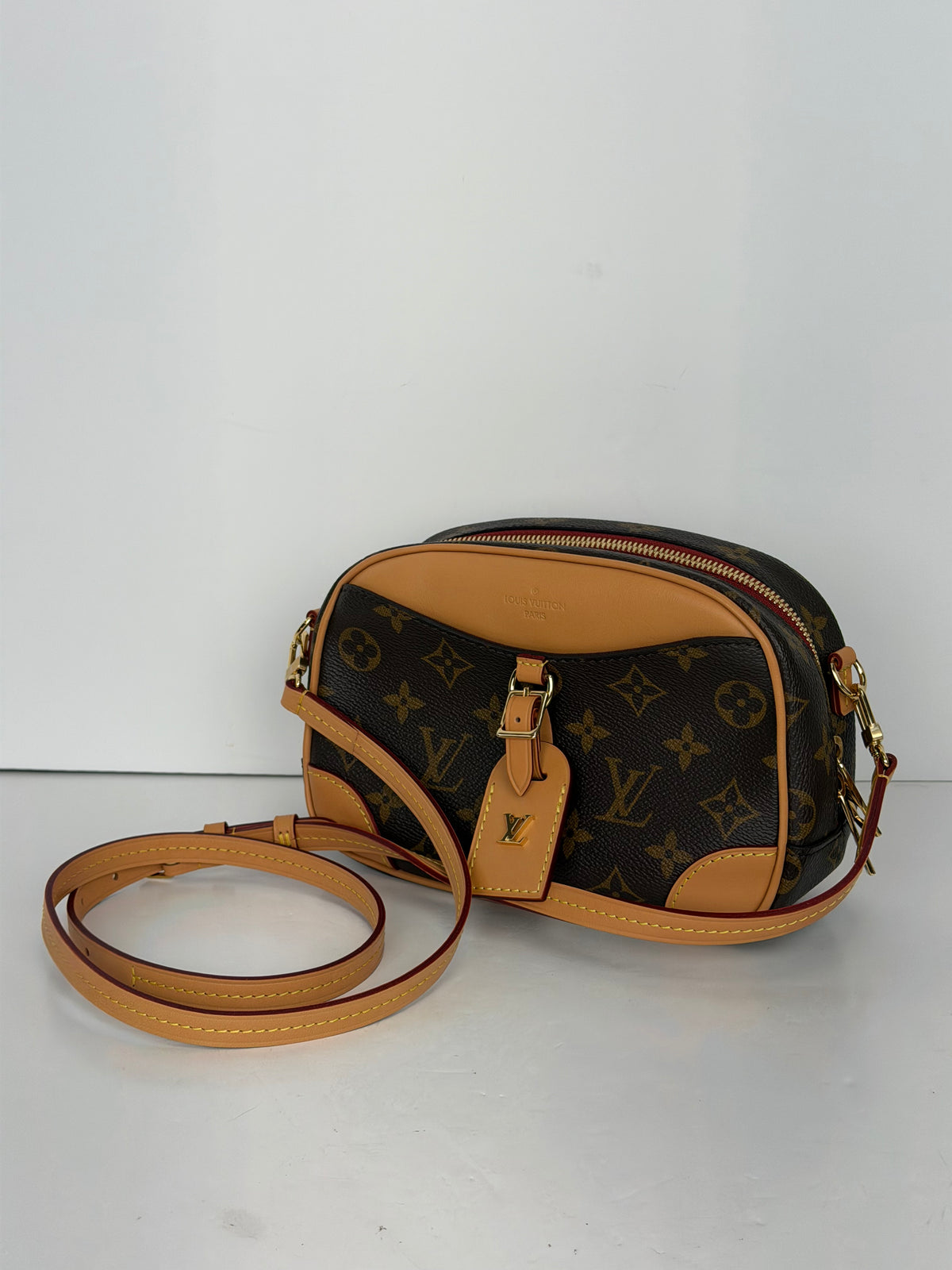 Louis Vuitton Deauville Mini Crossbody Bag in Brown LV Monogram Canvas NFC YC3