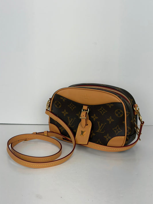 Louis Vuitton Deauville Mini Crossbody Bag in Brown LV Monogram Canvas NFC YC3