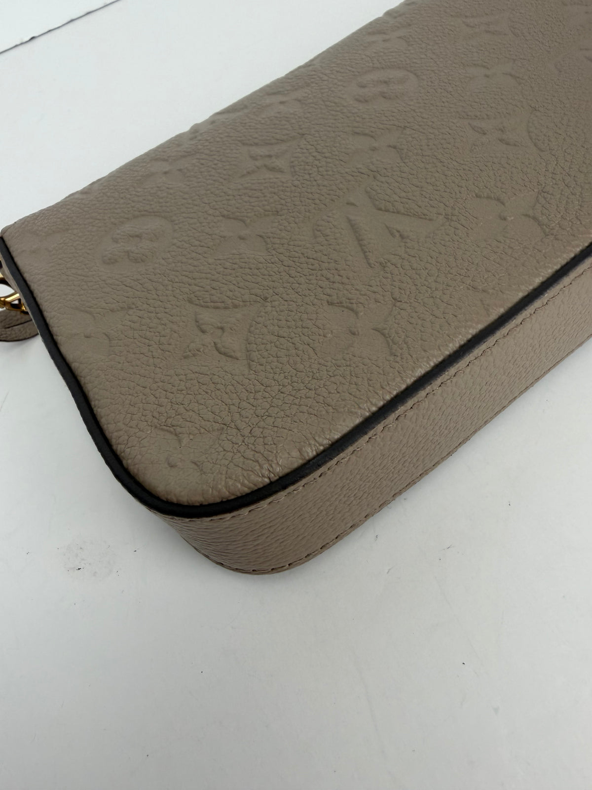 Louis Vuitton Pochette Felicie in Beige LV Monogram Empreinte Leather NFC Y