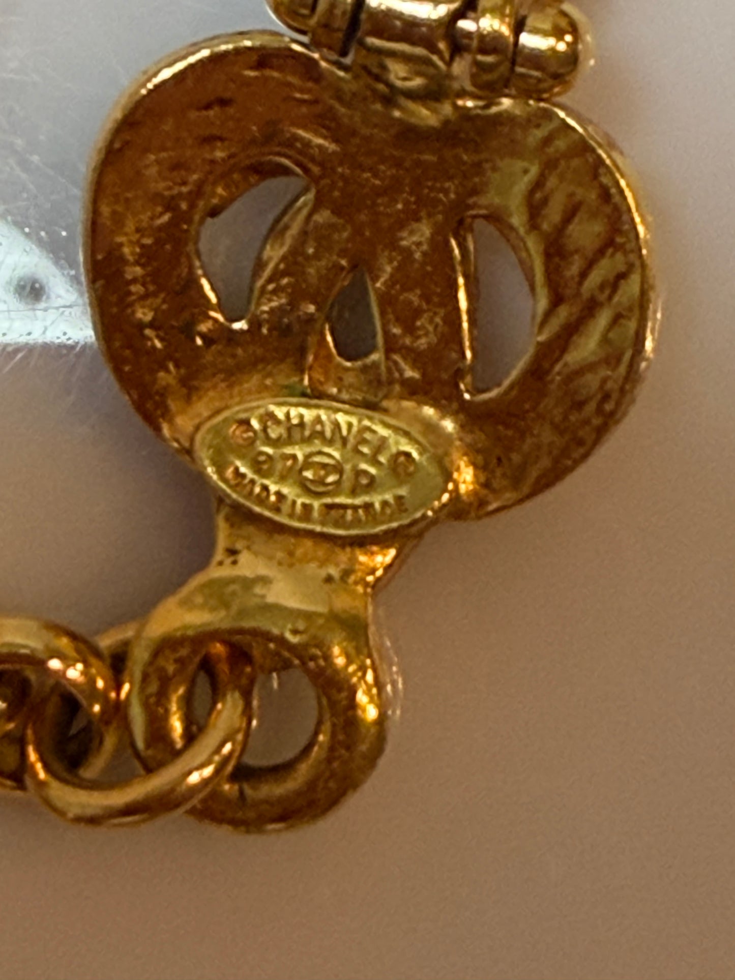 Chanel Vintage CC Logo Pendant Necklace