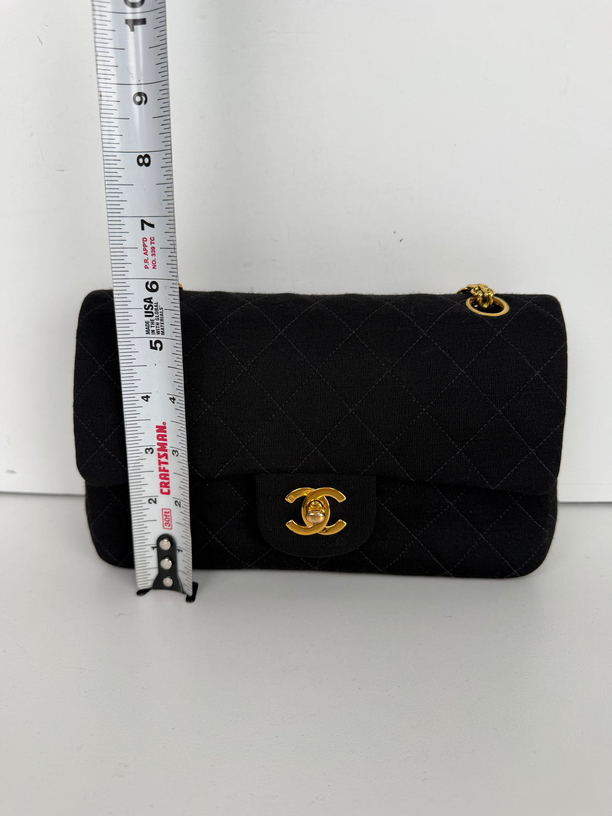 Chanel Small Classic Jersey Double Flap Bag 1996-1997