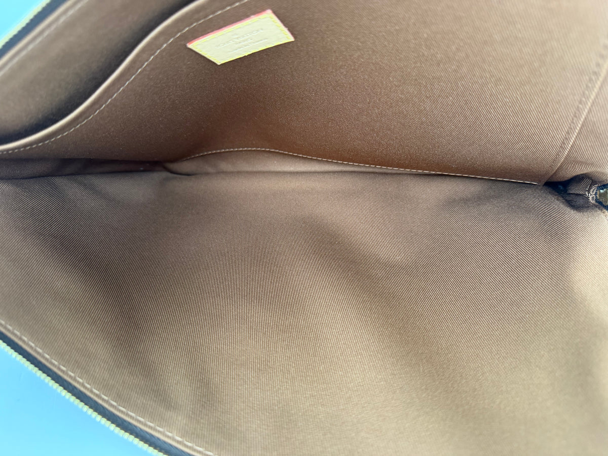 Louis Vuitton Etui Voyage MM Pouch Bag in Brown LV Monogram Coated Canvas 2018 YK-2