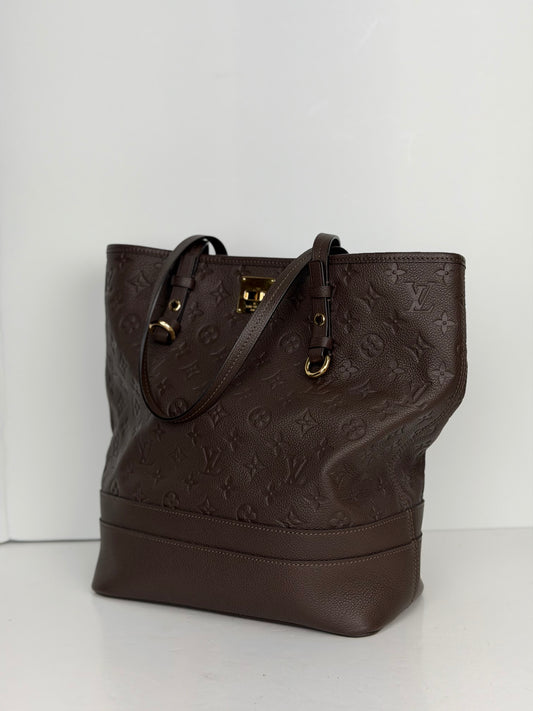Louis Vuitton Citadine Monogram Empreinte Citadine PM Shoulder Bag in Brown Embossed Leather YS23