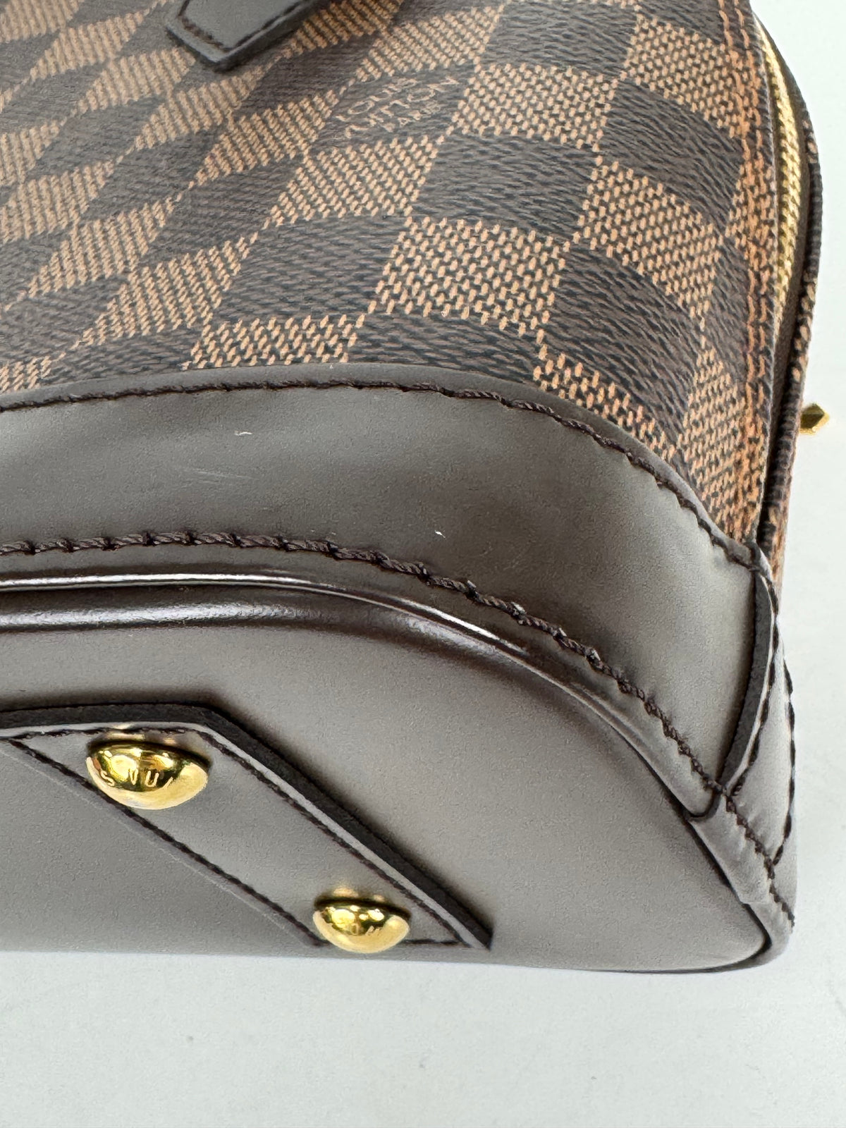 Louis Vuitton Alma BB Handbag in Damier Ebene Coated Canvas 2017 YS