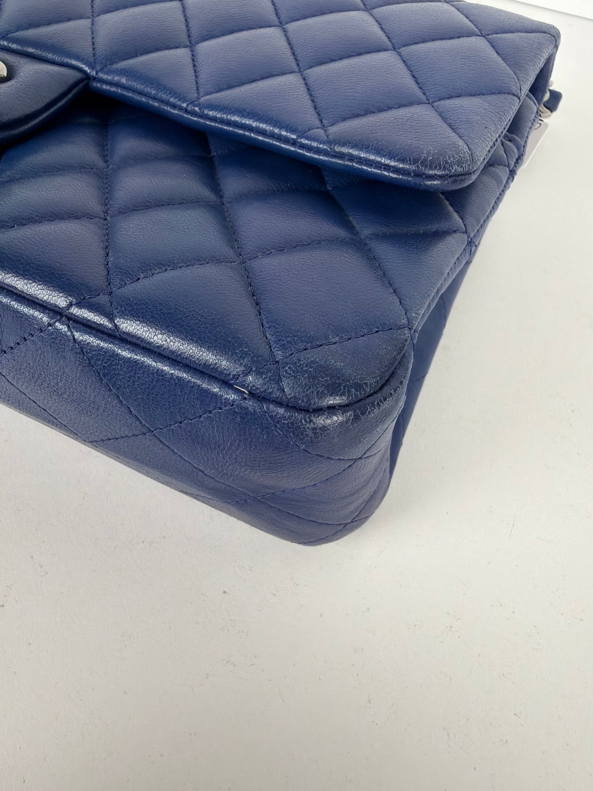 Chanel Classic Double Flap Small Bag in Blue Quilted Lambskin 2017