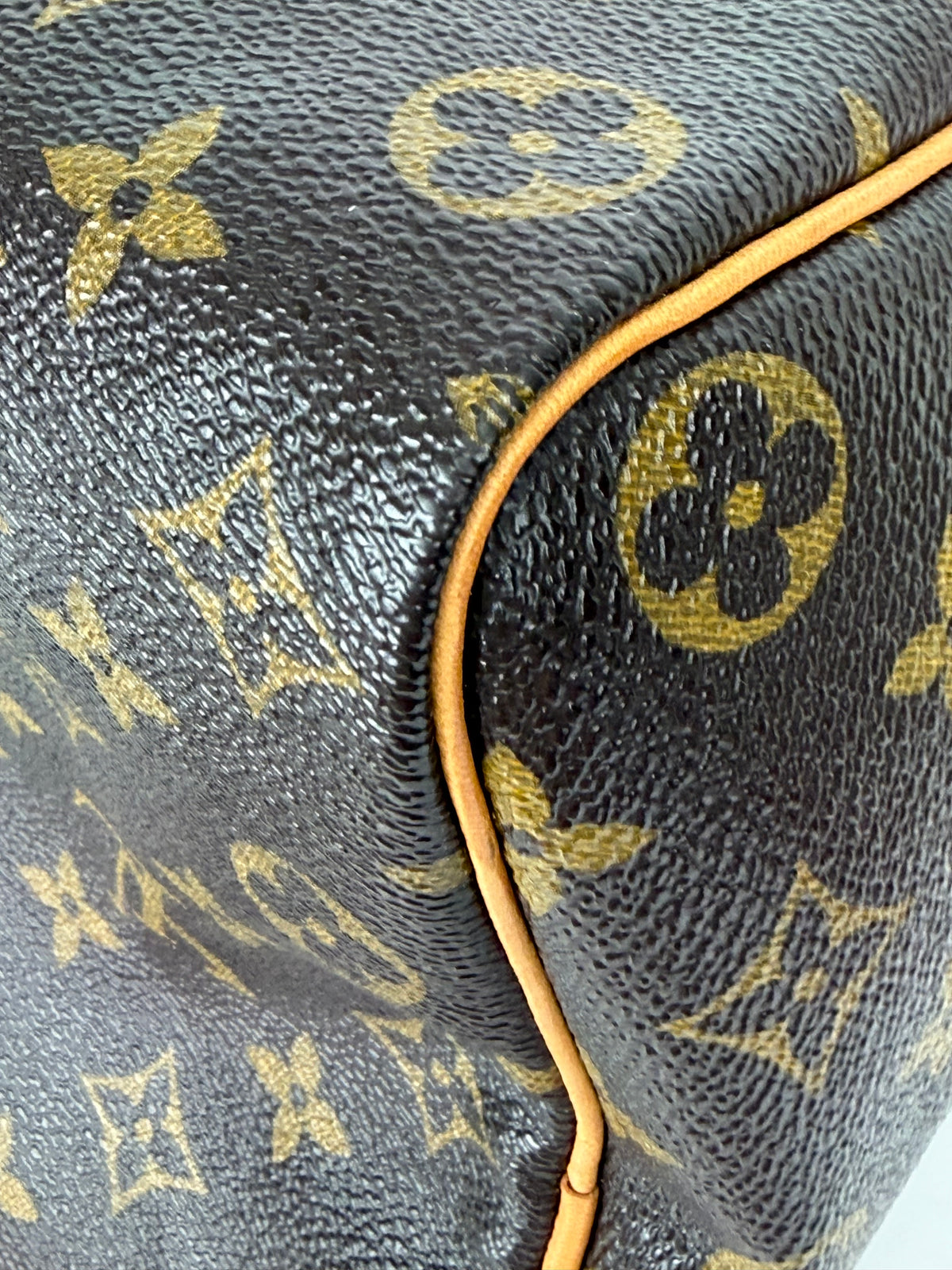 Louis Vuitton Speedy 35 Bag in Brown LV Monogram Coated Canvas 2014 YE6