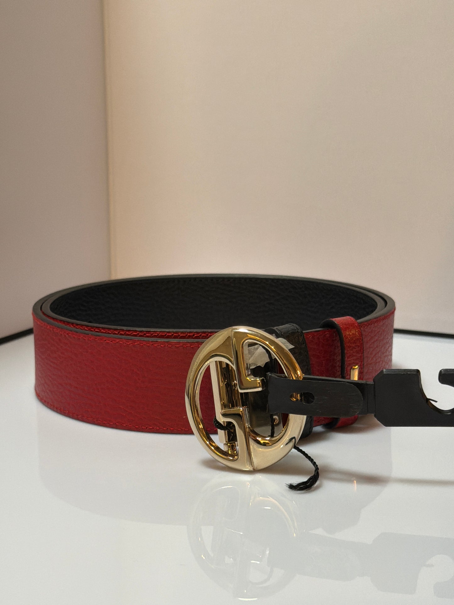 Gucci 1973 Reversible Belt 90/36 Black Red 450000-480199