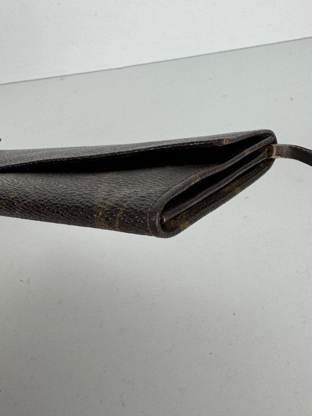 Louis Vuitton Long Wallet in Brown Monogram Coated Canvas Vintage K1