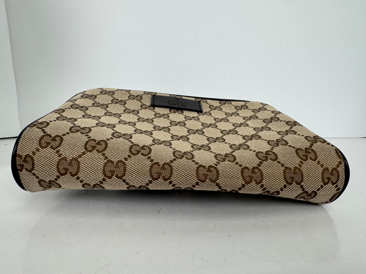 Gucci GG Canvas Belt Bag Waist Pouch in Beige and Brown GG monogram YS23