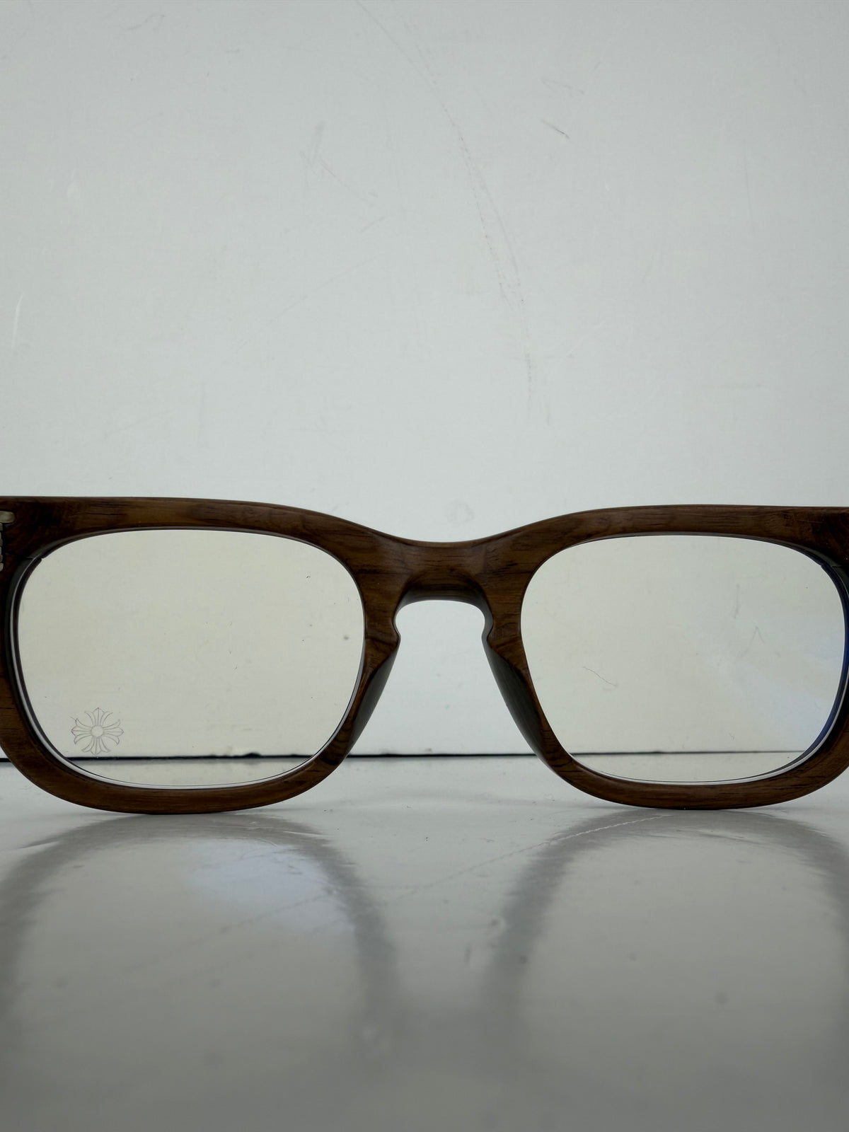 Chrome Hearts BAGGINS Wayfarer Eyeglasses in Brown Wood Grain YK1