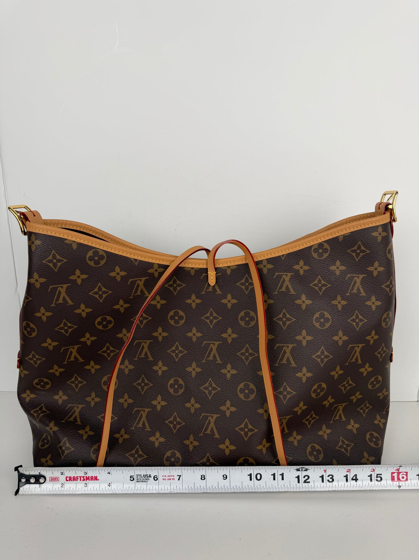 Louis Vuitton CarryAll MM Shoulder Bag in Brown LV Monogram Coated Canvas YC-6