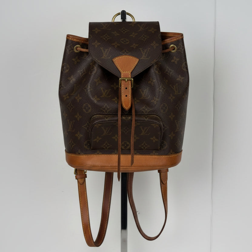 Louis Vuitton Monogram Montsouris Backpack Brown Coated Canvas 1999