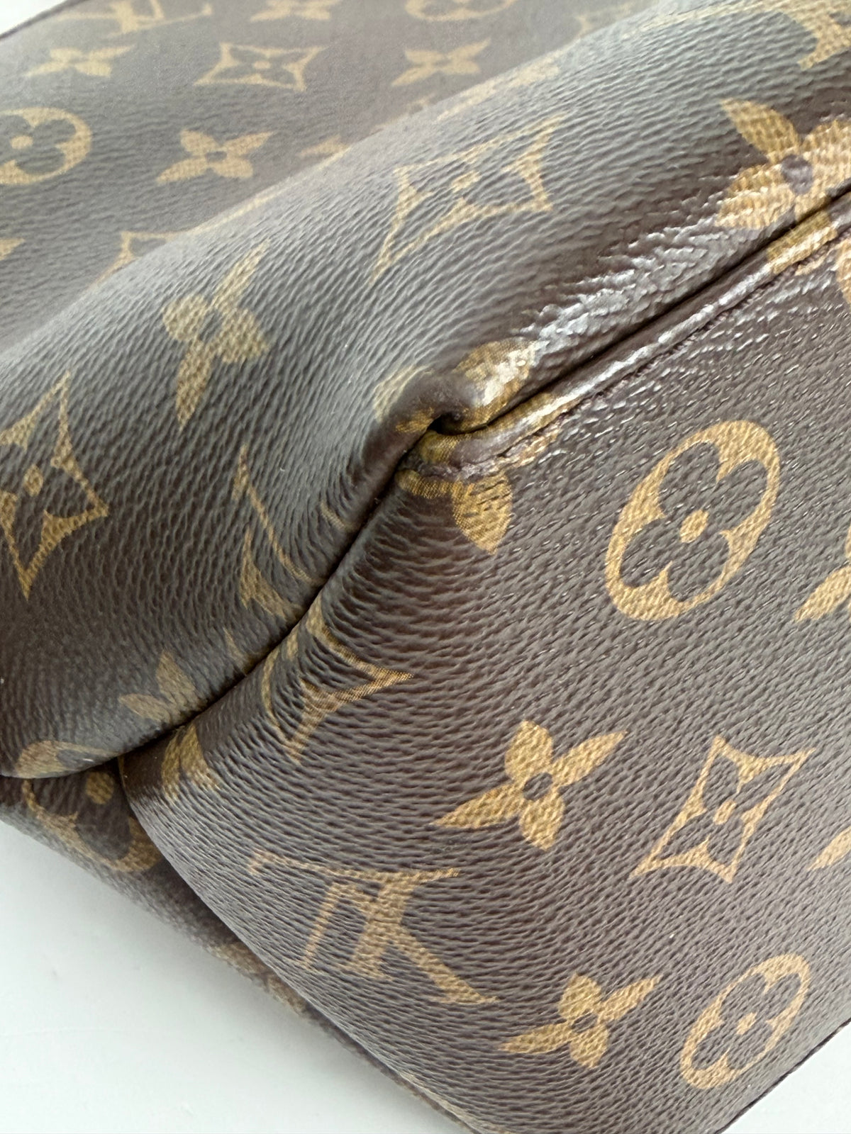 Louis Vuitton Petit Palais Top Handle Bag in Brown LV Monogram Canvas NFC YS07