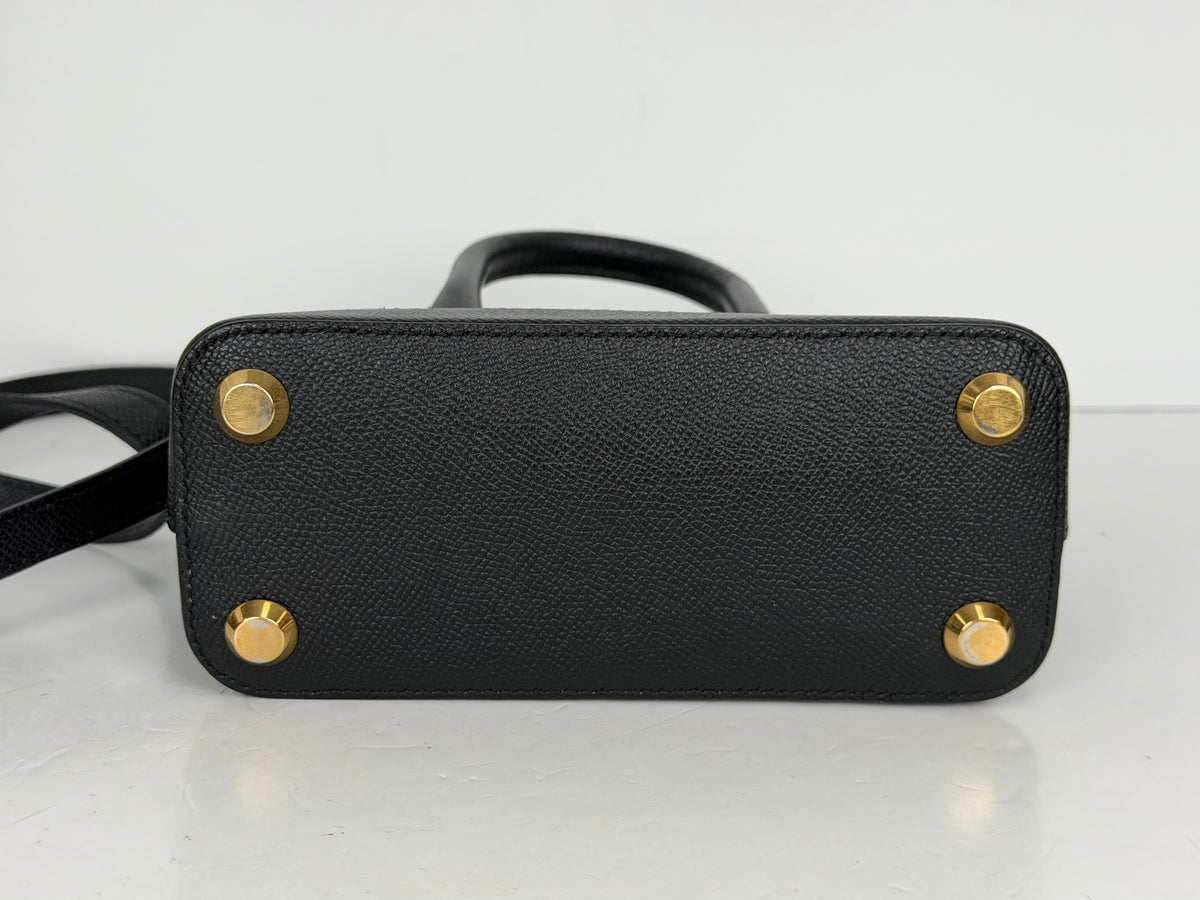 Balenciaga XXS Ville Crossbody Bag in Black Grained Calfskin YS11