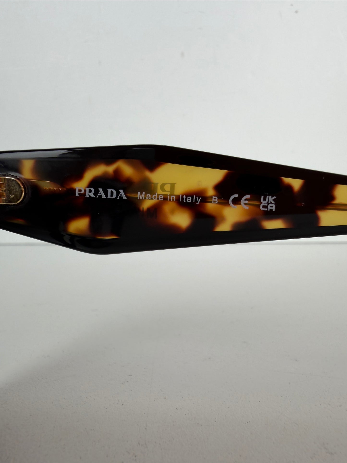 Prada PR15WS Rectangular Sunglasses in Black/Medium Tortoise Frame with Gray Gradient Lenses YK-3