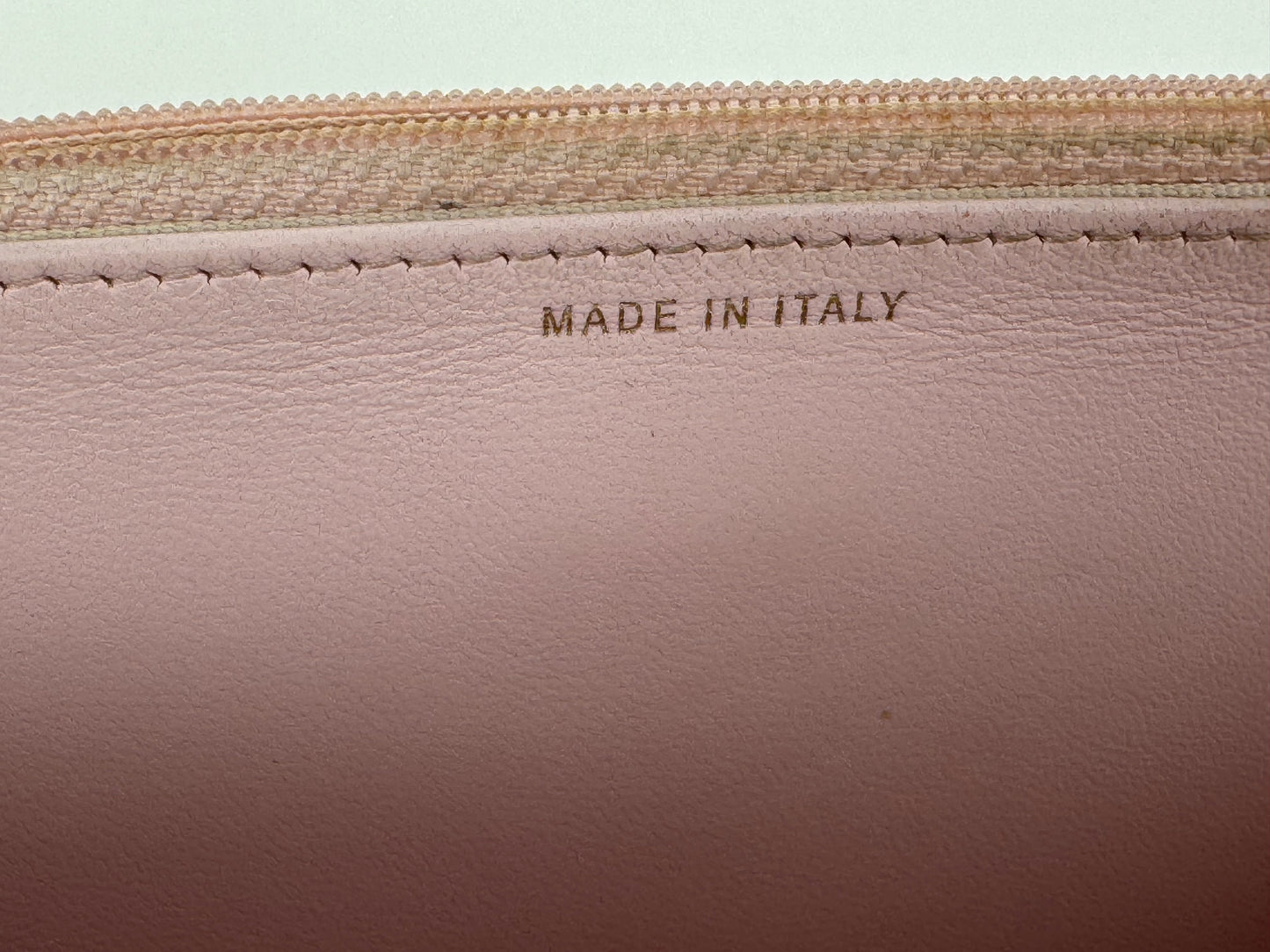 Chanel Pink Quilted Leather Pearl Wallet on Chain With Gold Hardware