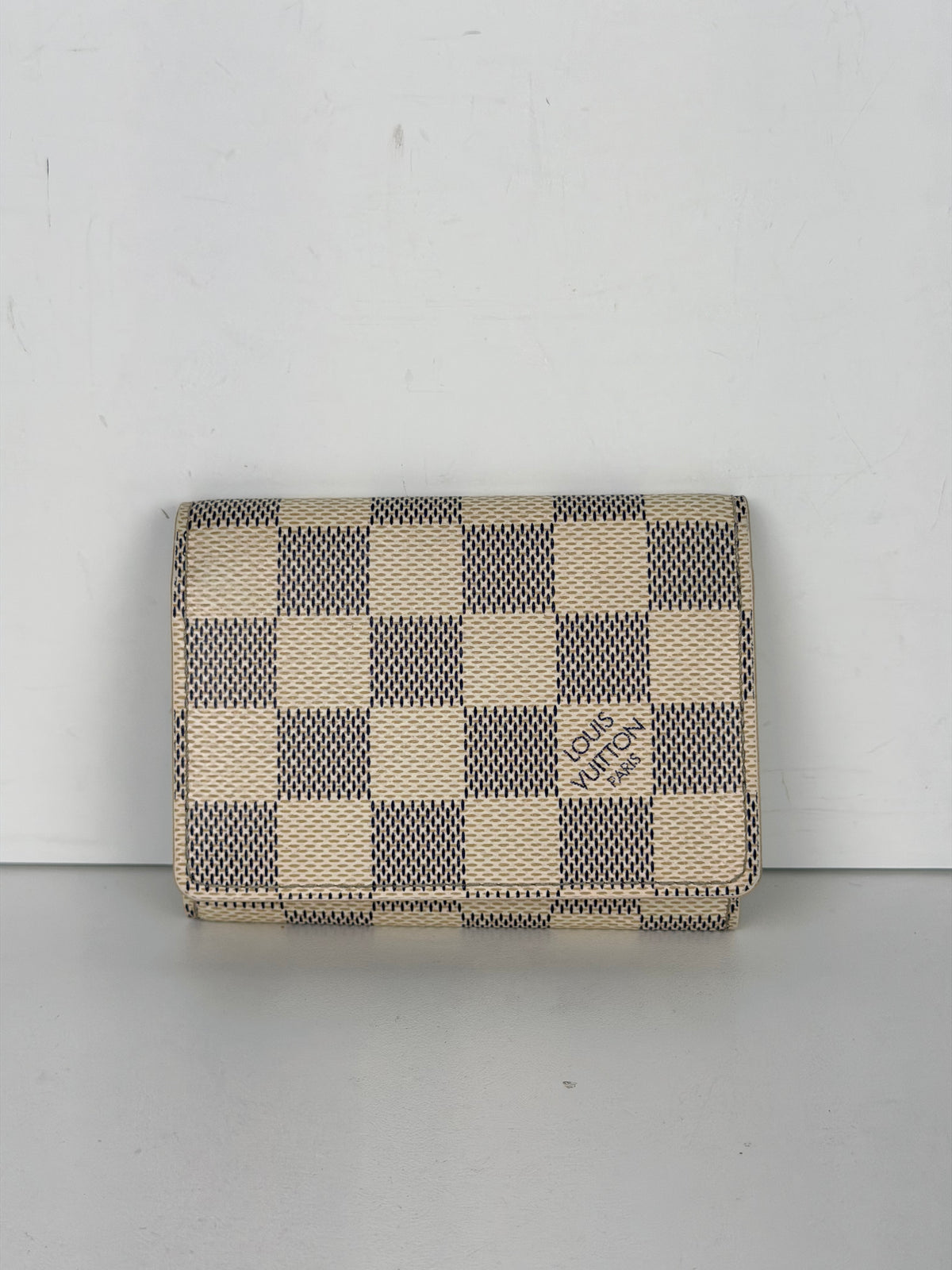 Louis Vuitton Card Holder White and blue Damier Azur Coated Canvas 2007 K-1