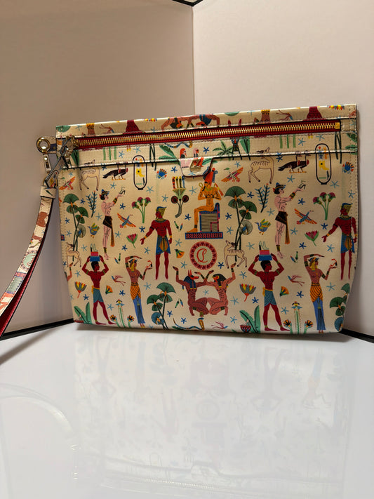 Christian Louboutin Egyptian Satin Clutch Wristlet White