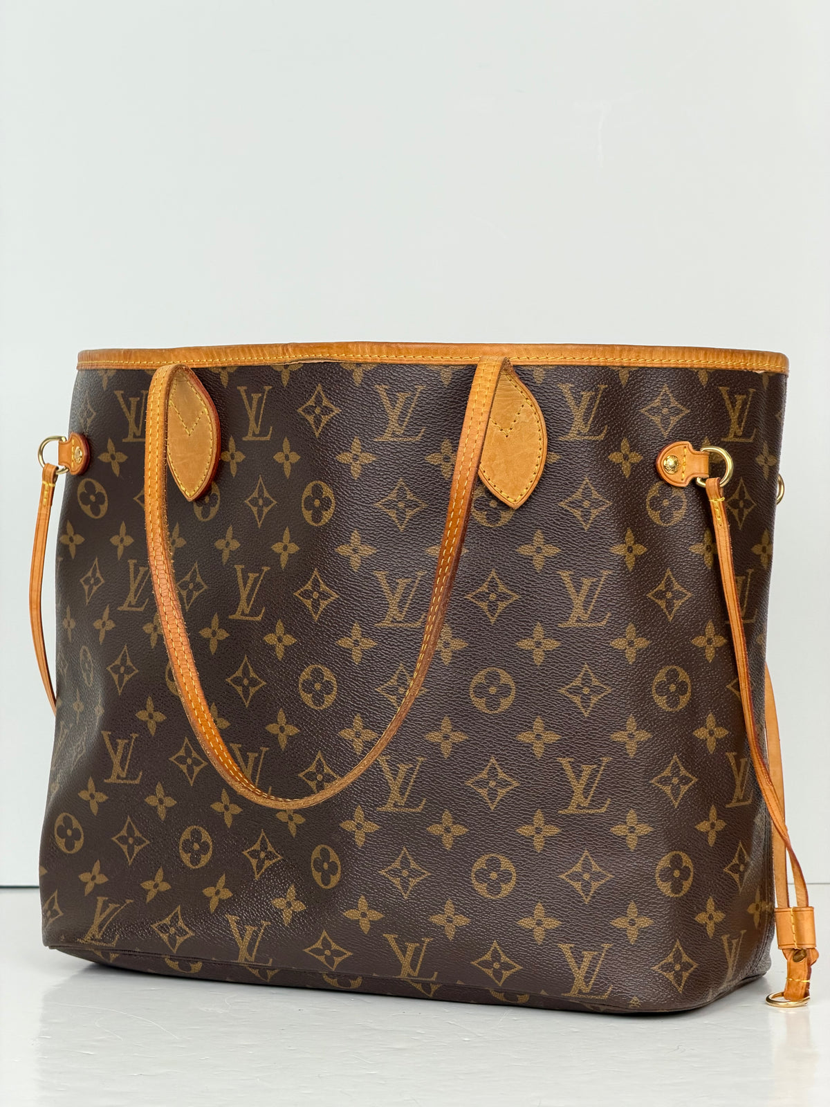 Louis Vuitton Neverfull MM Bag in Brown LV Monogram Coated Canvas 2012 YS