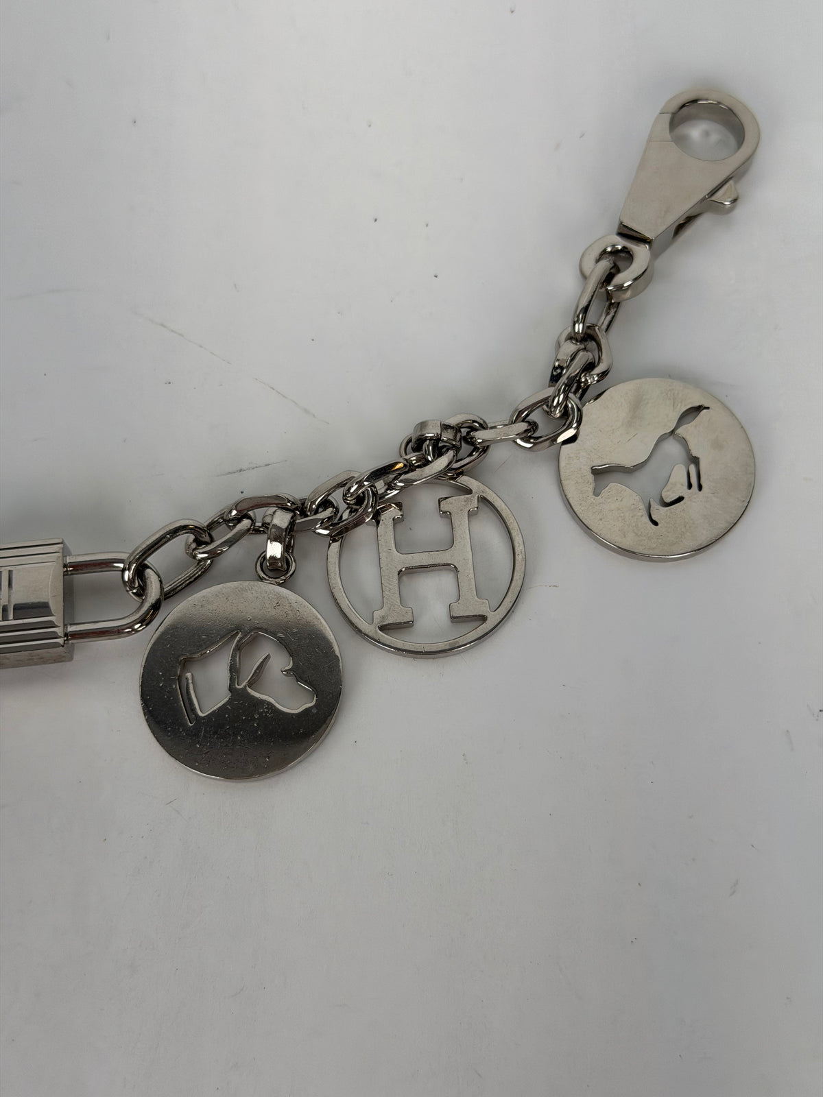 Hermes Breloque Olga Bag Charm in Silver-Tone Palladium-Plated Metal