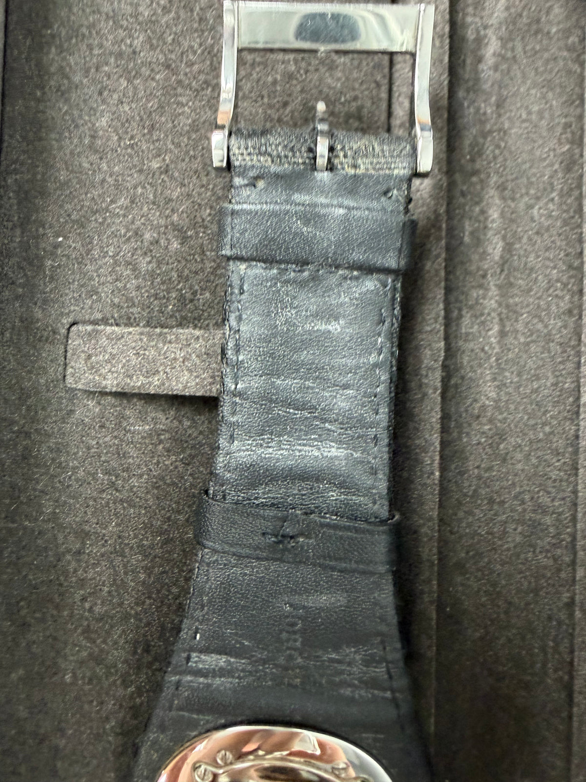 Gucci G-Bandeau Watch (Series 104) in Black Monogram Canvas Strap Stainless Steel K3