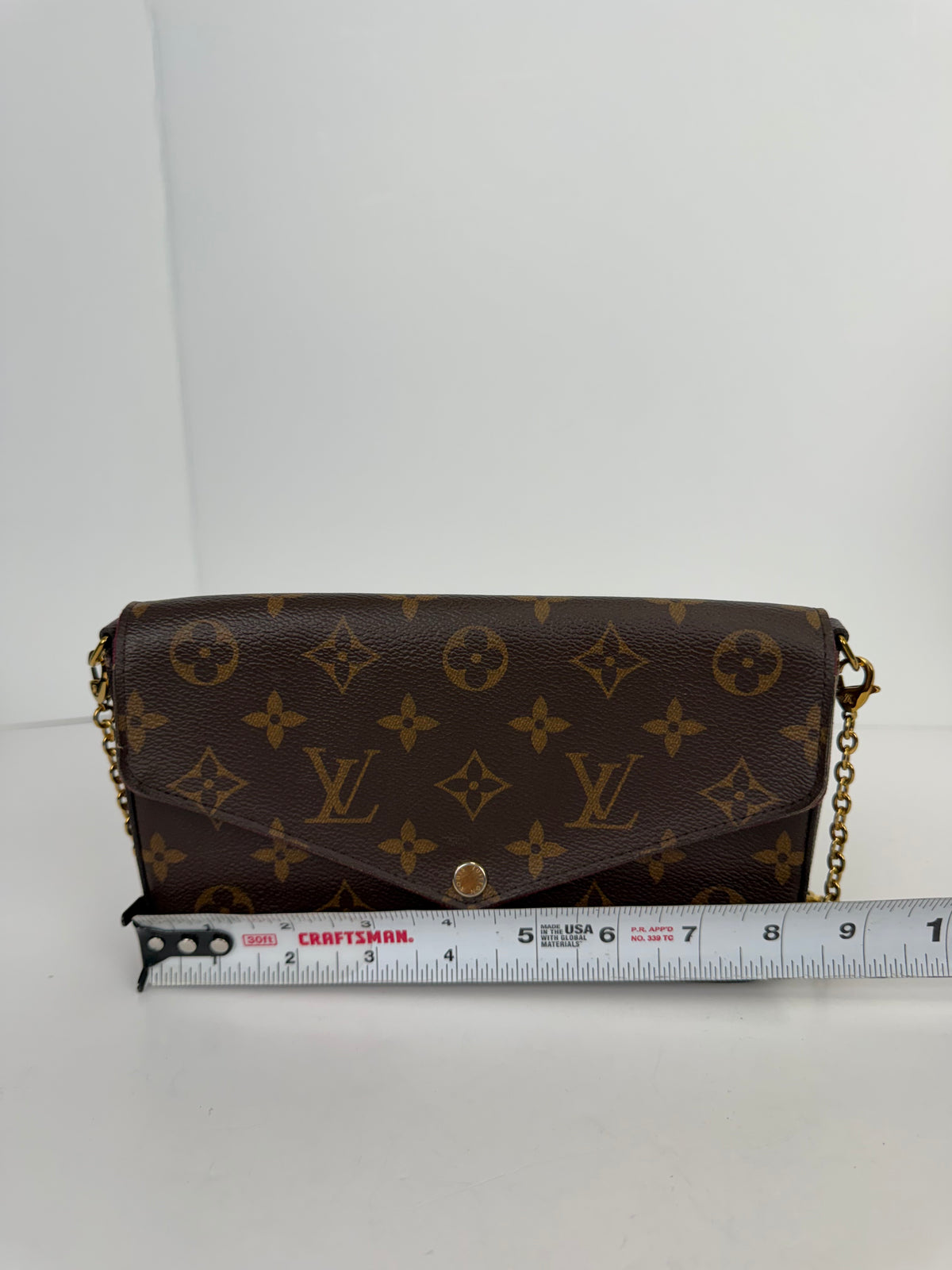 Louis Vuitton Pochette Felicie Flap Pouch in Brown LV Monogram Coated Canvas 2019 Y