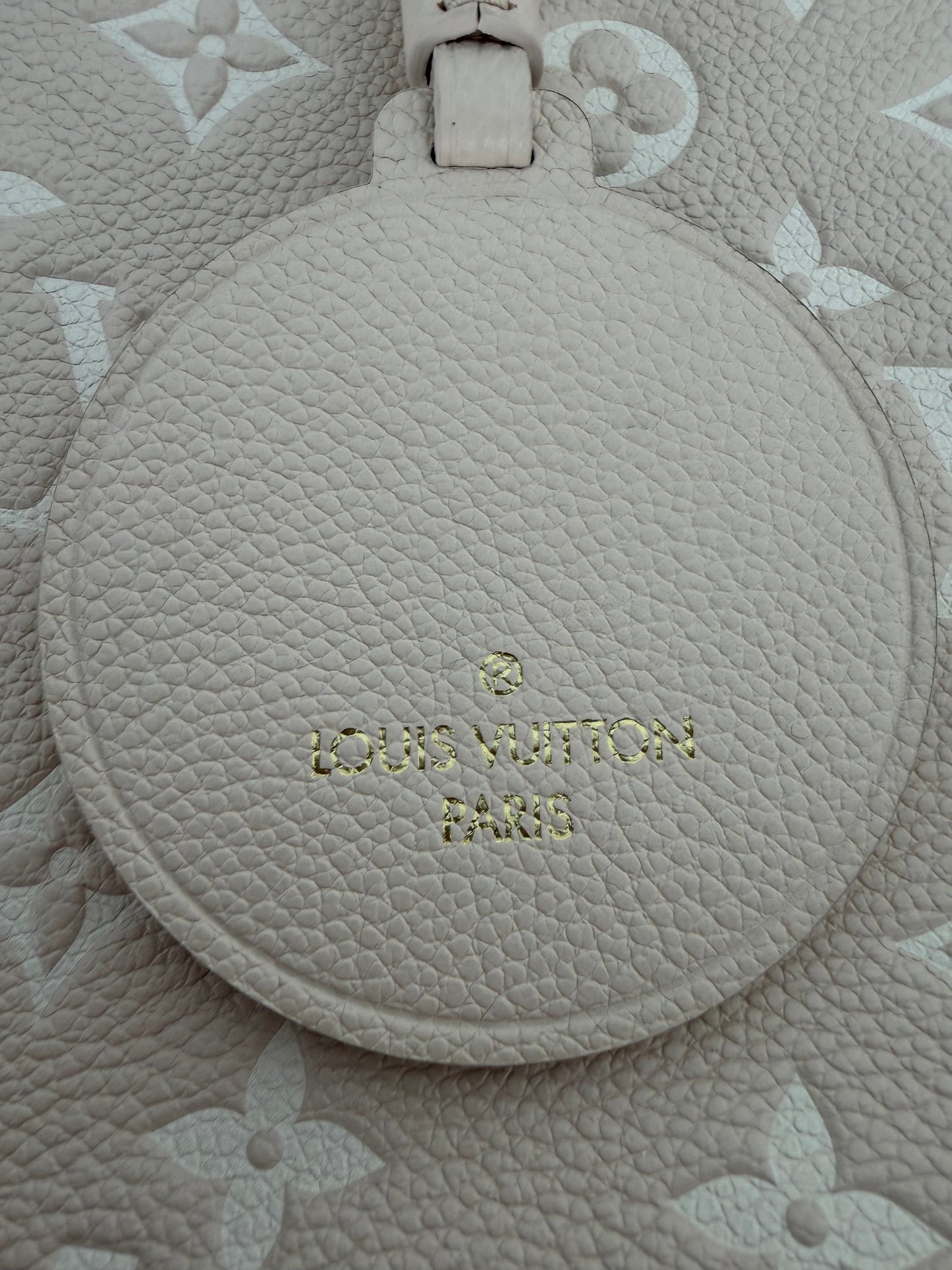 Louis Vuitton OnTheGo Spring in the City MM Tote Bag in Beige Empreinte Leather NFC C-9