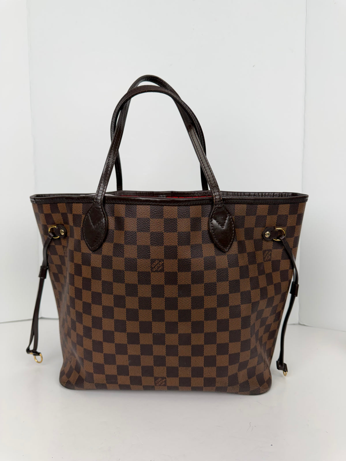 Louis Vuitton Neverfull MM Tote Bag in Damier Ebene Brown Coated Canvas 2011 YC8