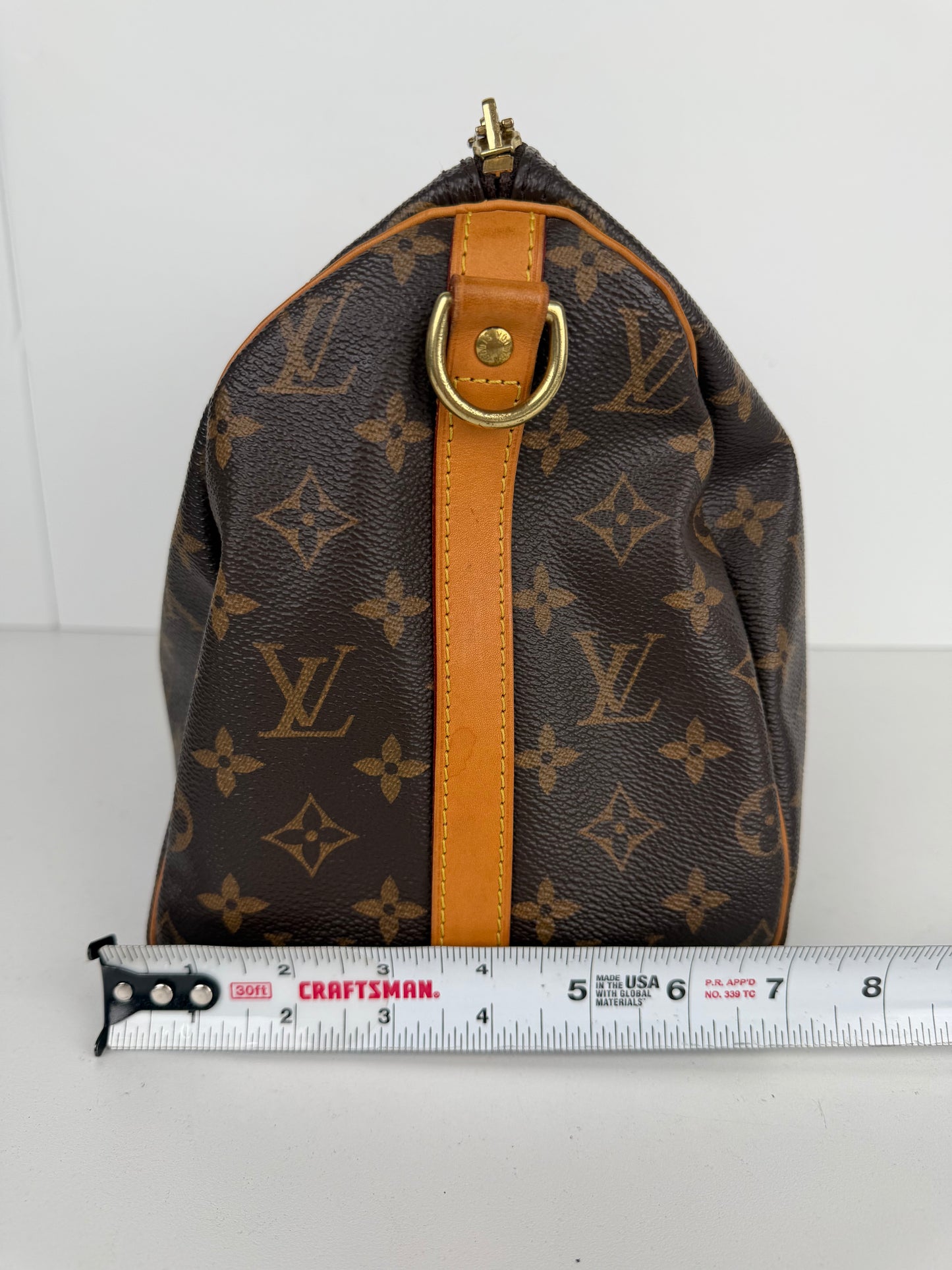 Louis Vuitton Monogram Speedy 30 Handbag in Brown LV Monogram Coated Canvas 2016 YE-8