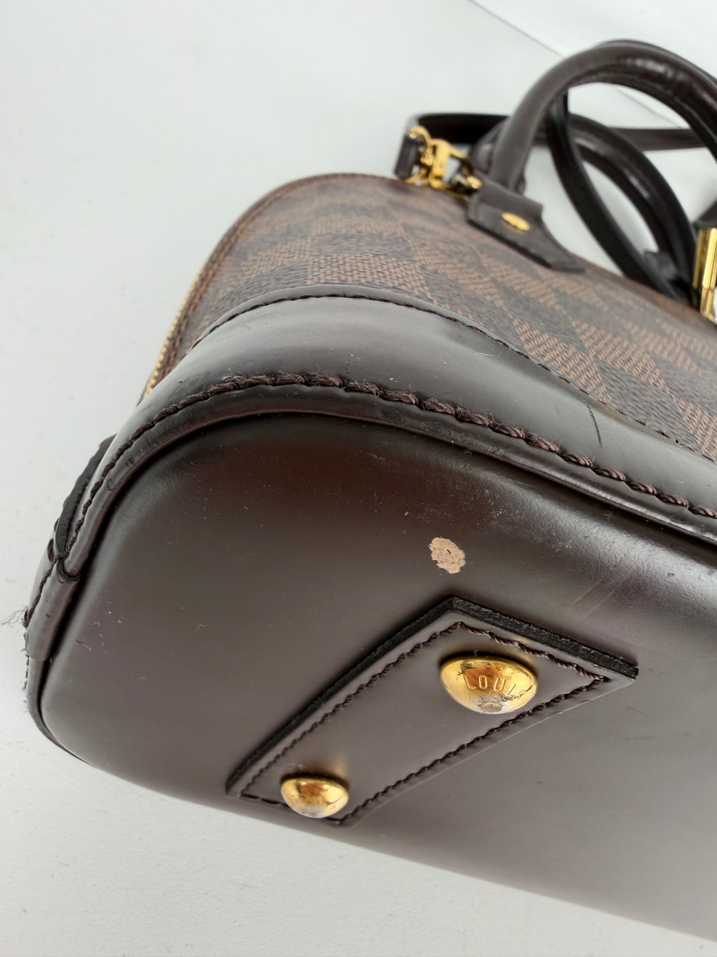 Louis Vuitton Alma BB Bag in Brown Damier Ebene Coated Canvas 2019 S-05