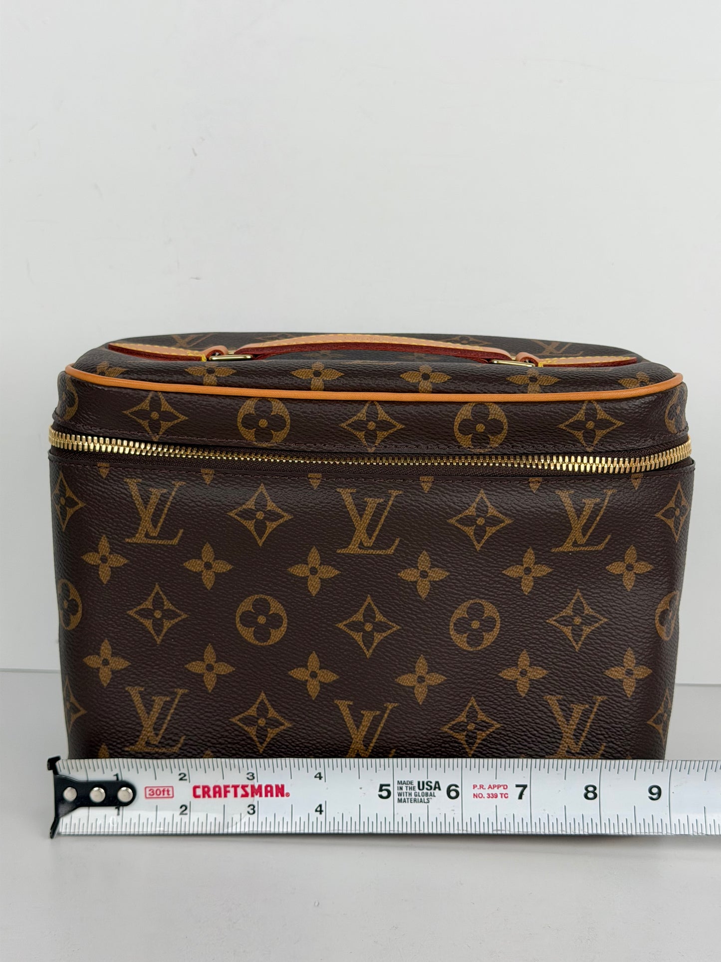 Louis Vuitton Nice BB Vanity Case Bag in Brown LV Monogram Coated Canvas NFC YS-10