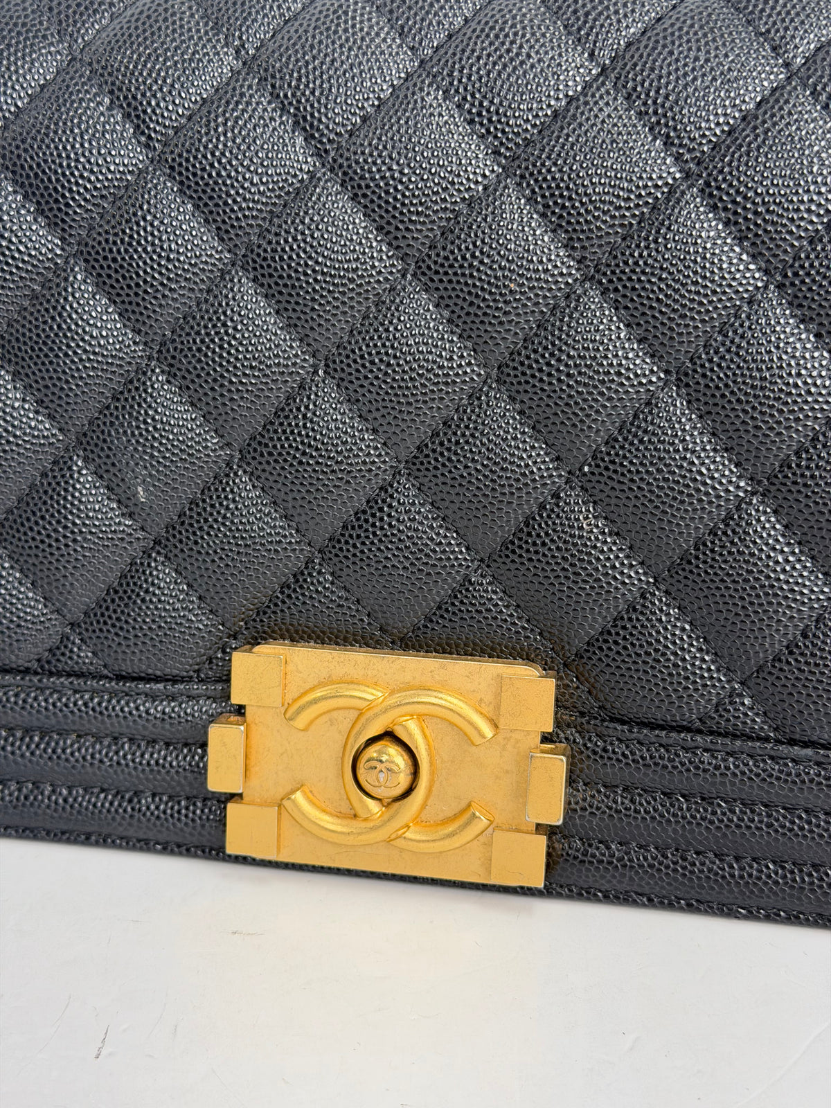 Chanel Boy Bag in Black Caviar Leather NFC YF-2