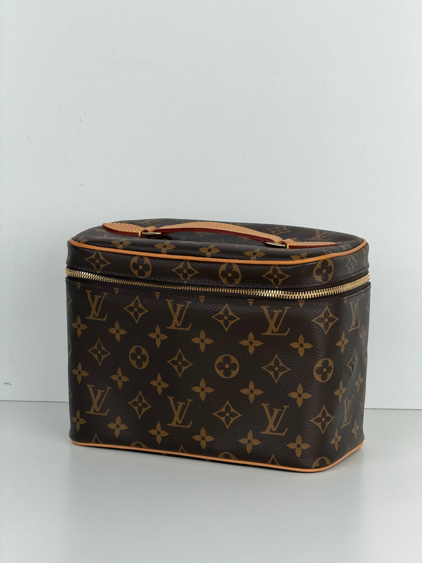 Louis Vuitton Nice BB Vanity Case Bag in Brown LV Monogram Coated Canvas NFC YS-10