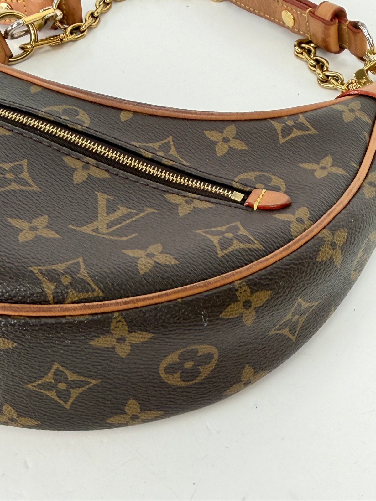 Louis Vuitton Loop Shoulder Bag in Brown LV Monogram Coated Canvas NFC YC2