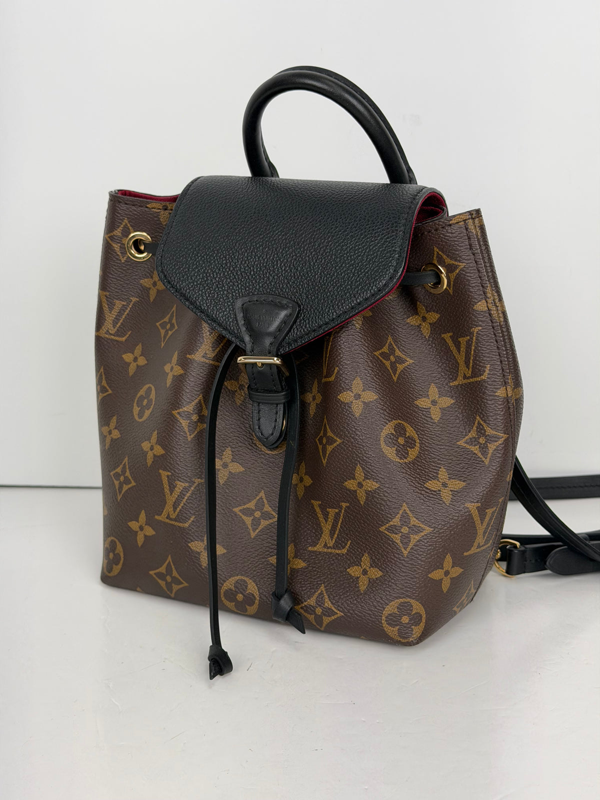 Louis Vuitton Montsouris BB Backpack in Brown LV Monogram Coated Canvas 2020 YS06