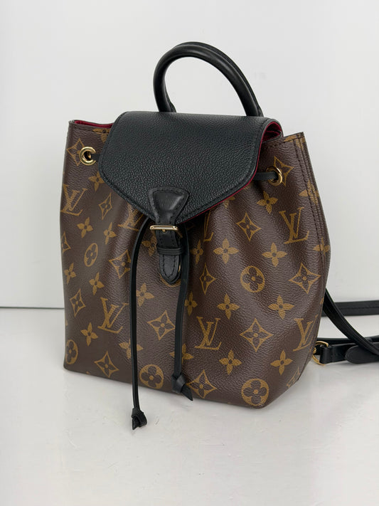 Louis Vuitton Montsouris BB Backpack in Brown LV Monogram Coated Canvas 2020 YS06