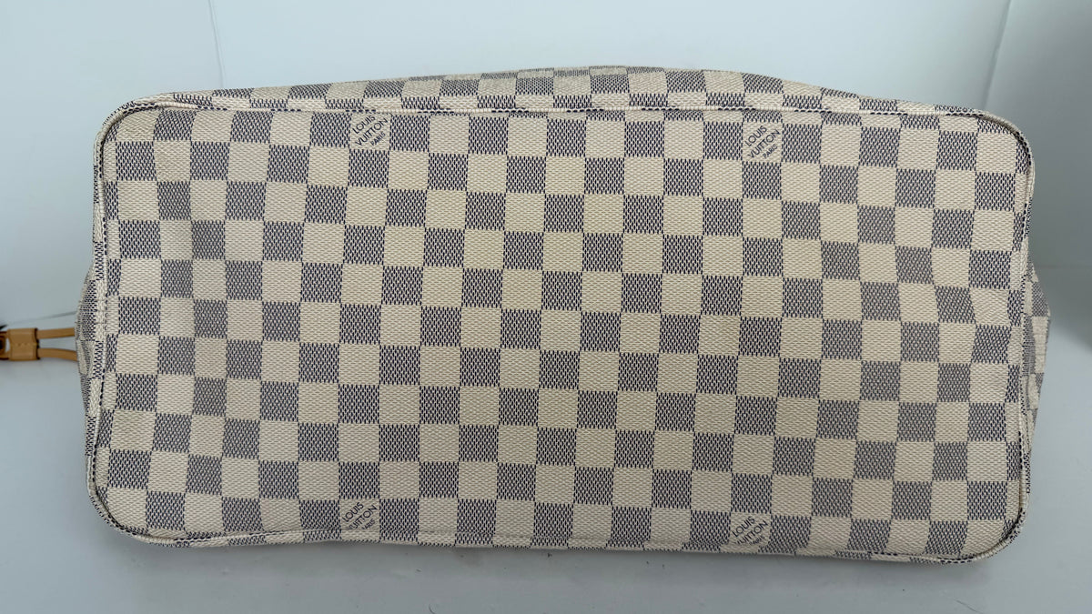 Louis Vuitton Neverfull GM Tote Bag in Damier Azur Coated Canvas 2014 YS12