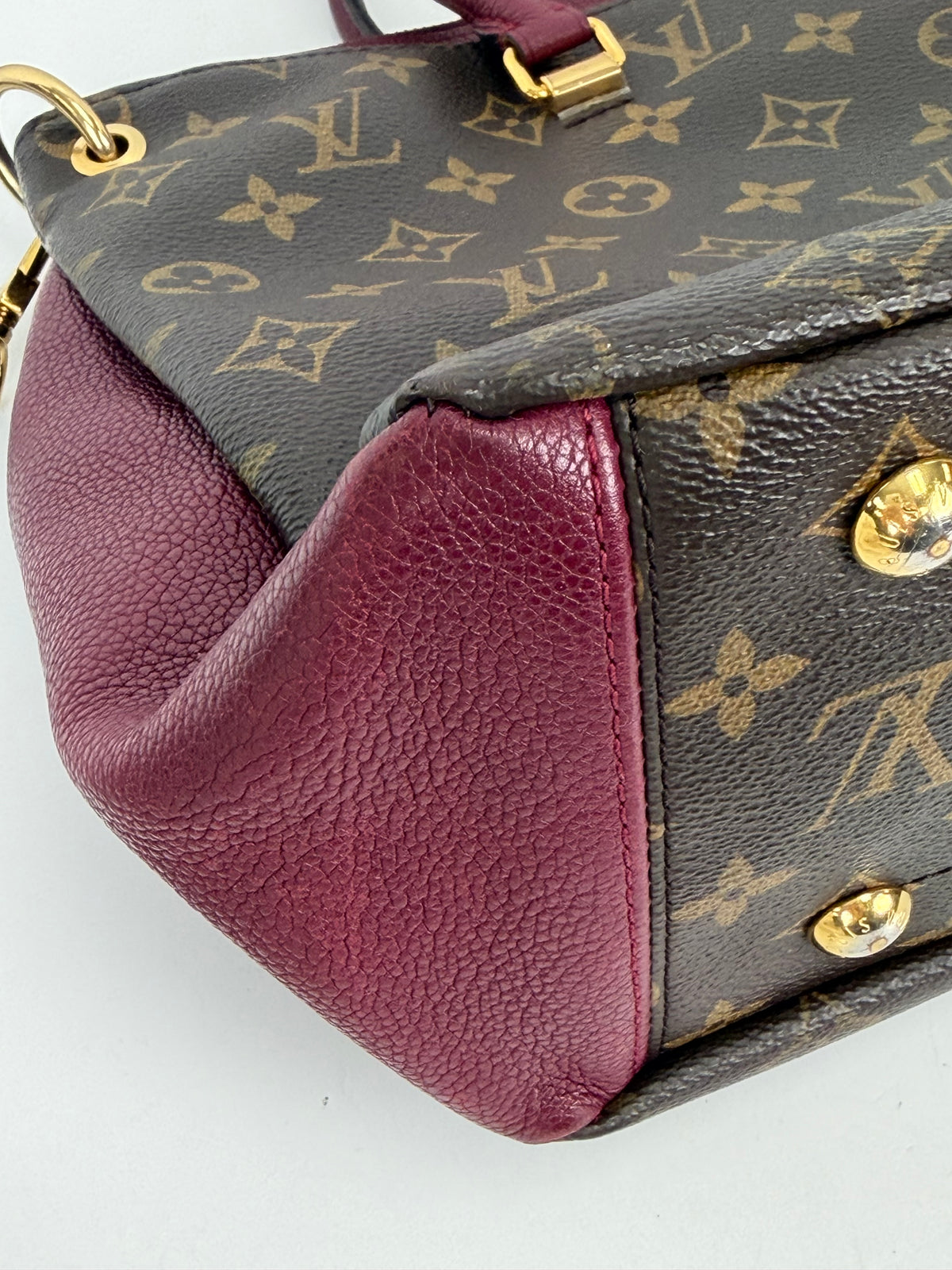Louis Vuitton Pallas MM Bag in Brown LV Monogram Coated Canvas 2017 YS-22