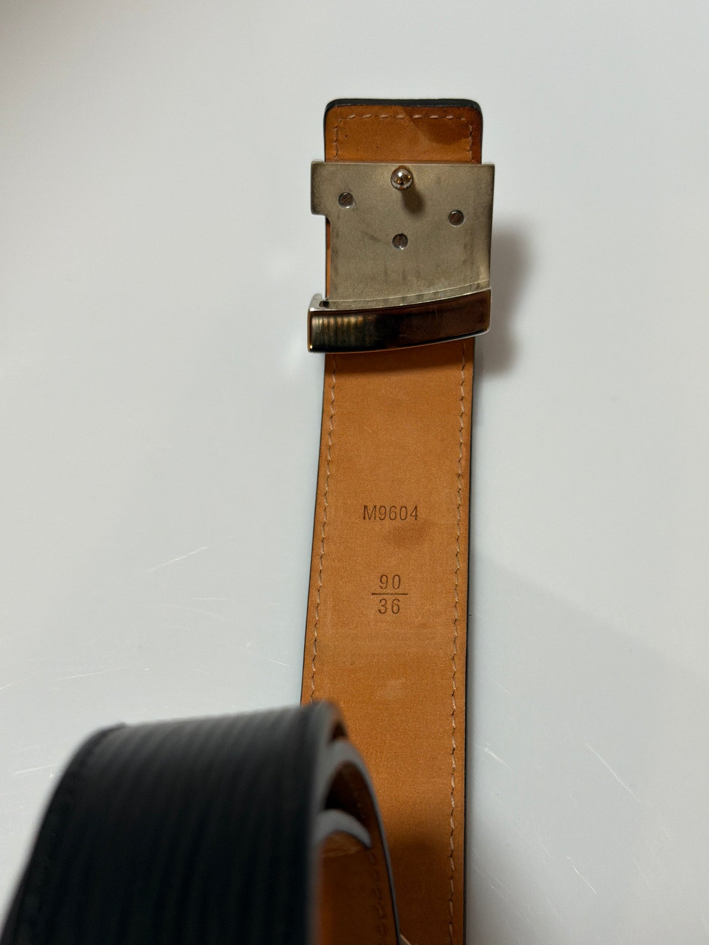 Louis Vuitton 2011 LV Initiales Epi Leather 30mm Belt Black 90/36 M9604